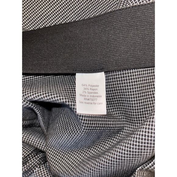 Nine West Gray Plaid Dress Pants Skinny w/ Side Zipper Size 12 - Picture 7 of 7